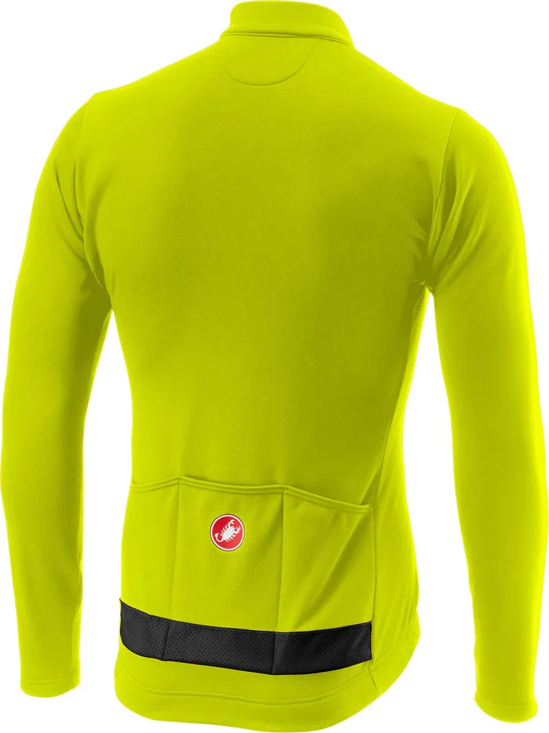 Castelli Puro 3 Thermal Men's Long Sleeve Jersey - Yellow Fluo 4 Castelli Puro 3 Thermal Men's Long Sleeve Jersey - Yellow Fluo - Image 4