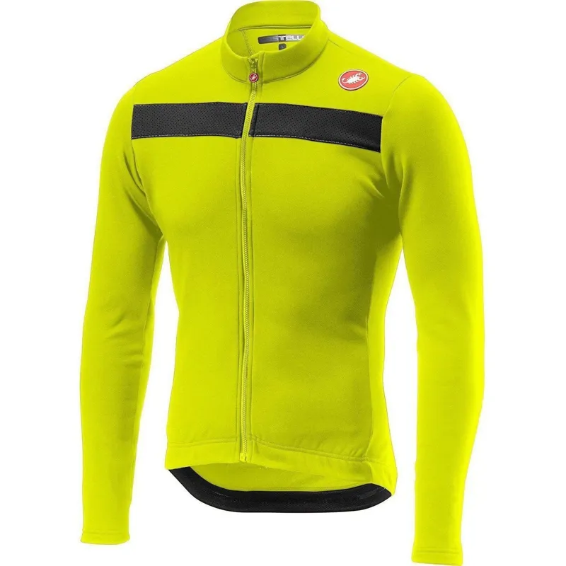 Castelli Puro 3 Thermal Men's Long Sleeve Jersey - Yellow Fluo 7 Castelli Puro 3 Thermal Men's Long Sleeve Jersey - Yellow Fluo - Image 7