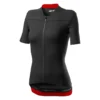 Castelli Anima 3 Womens Short Sleeve Jersey - Light Black/Red