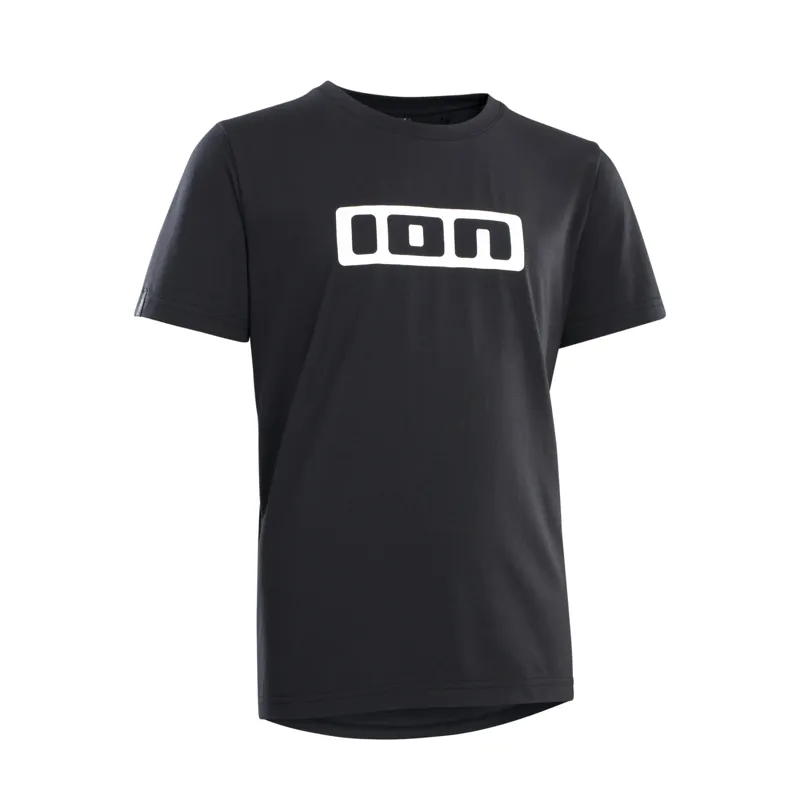 ION Logo DR Short Sleeve Youth MTB Jersey - Black 3 ION Logo DR Short Sleeve Youth MTB Jersey - Black - Image 3
