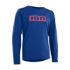 ION Logo DR Long Sleeve Youth MTB Jersey - Cobalt Reef