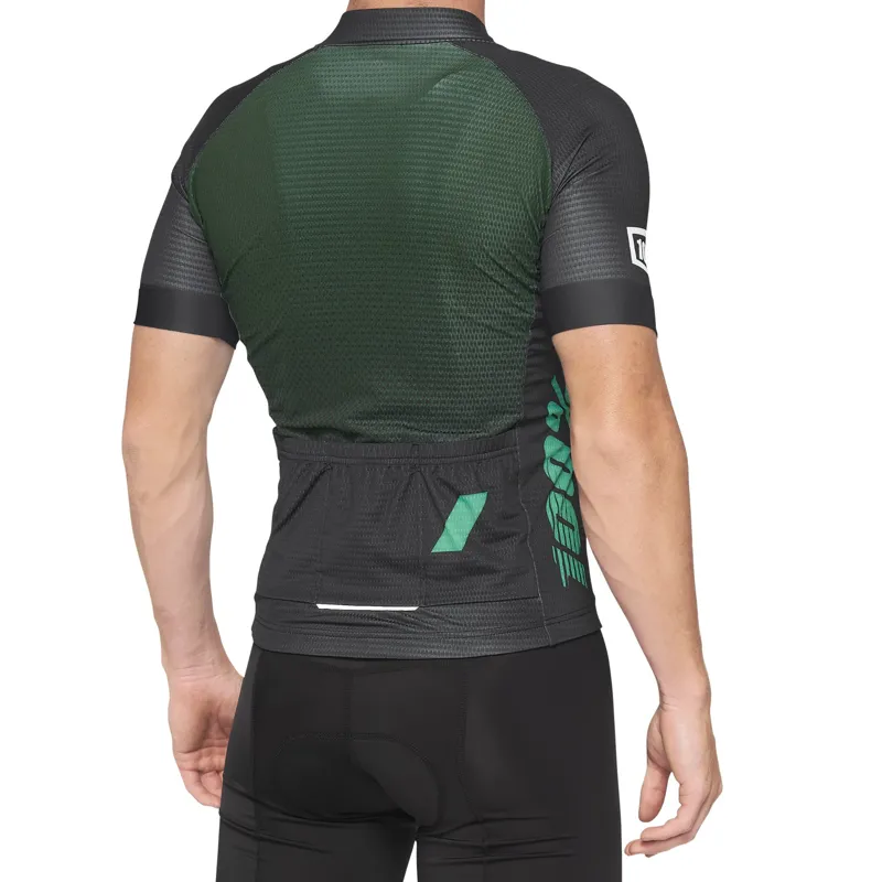 100 Percent Exceeda Short Sleeve Jersey - Teal/Black 2 100 Percent Exceeda Short Sleeve Jersey - Teal/Black - Image 2