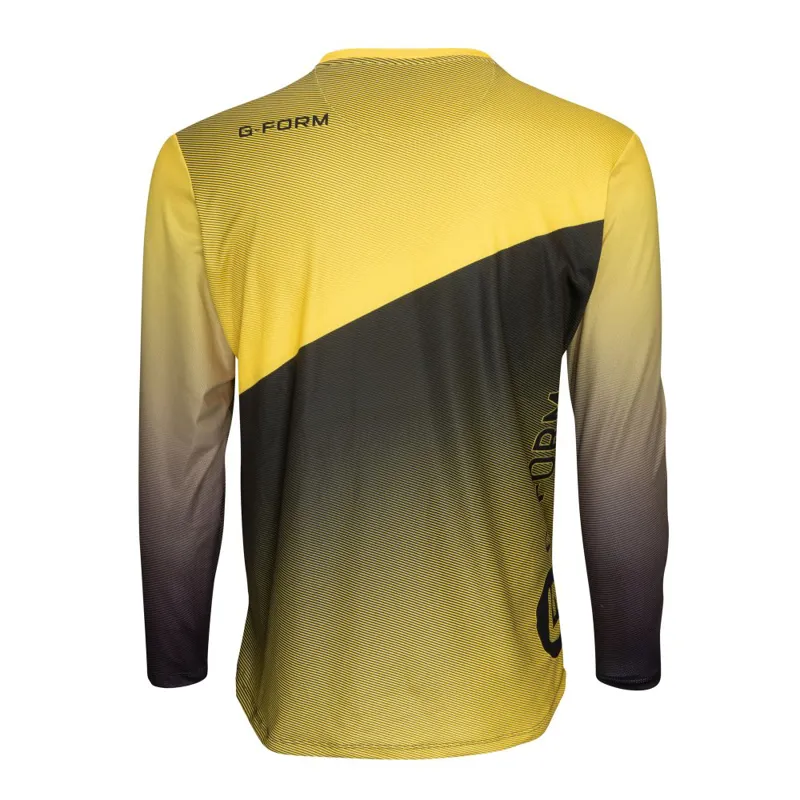 G-Form Podium Men's Long Sleeve Jersey - Race Yellow/White 1 G-Form Podium Men's Long Sleeve Jersey - Race Yellow/White