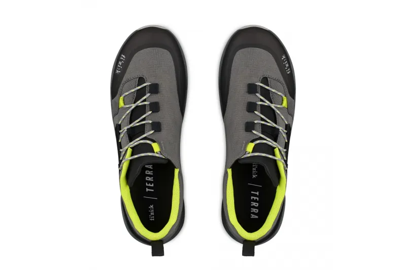 Fizik X2 Ergolace Flat MTB Shoes - Grey/Yellow 2 Fizik X2 Ergolace Flat MTB Shoes - Grey/Yellow - Image 2
