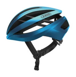 Abus Aventor Road Cycling Helmet - Black -Sportfu Bike Gear Shop 77631 aventor steelblue side