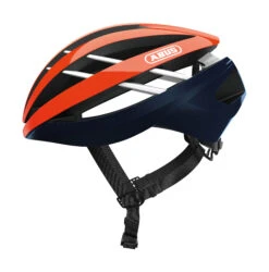 Abus Aventor Road Cycling Helmet - Black -Sportfu Bike Gear Shop 81674 aventor shrimporange side
