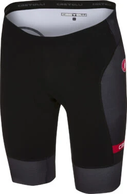 Castelli Free Tri Shorts - Black/Grey/Brilliant Orange -Sportfu Bike Gear Shop 8618107 010