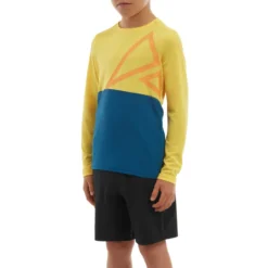 Altura Spark Trail Kids Long Sleeve Jersey - Yellow/Blue -Sportfu Bike Gear Shop AL25KMESS1 51388