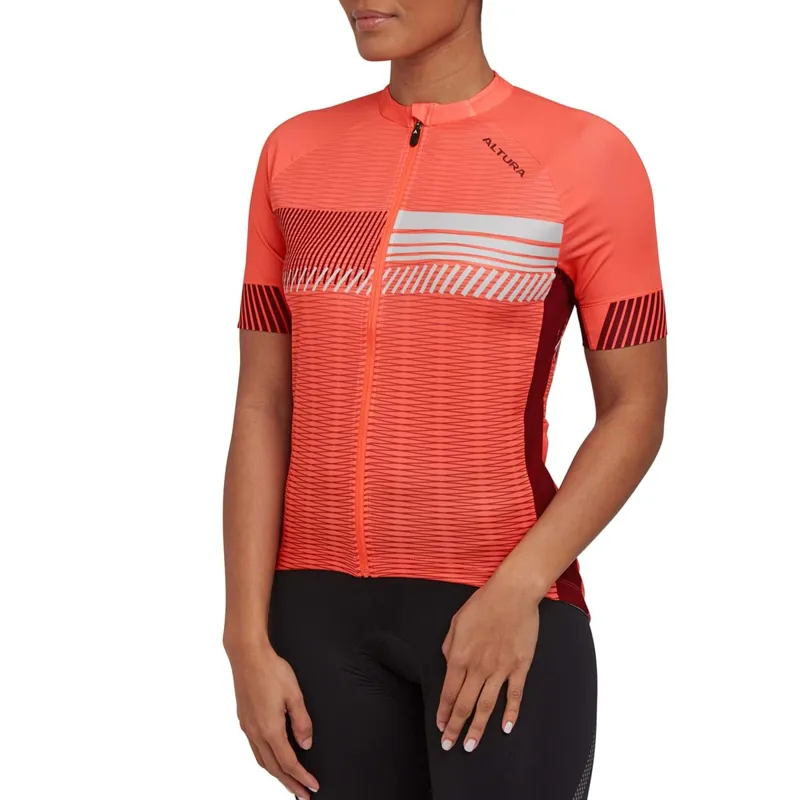Altura Club Womens Short Sleeve Jersey - Coral/Maroon 2 Altura Club Womens Short Sleeve Jersey - Coral/Maroon - Image 2