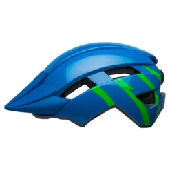 Bell Sidetrack II Youth Helmet- 50-57cm - Strike Blue/Green -Sportfu Bike Gear Shop BEH7127732 2