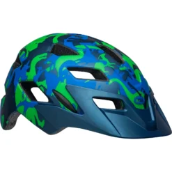 Bell Sidetrack Youth Helmet - 50-57cm - Dark Green/Orange -Sportfu Bike Gear Shop BEH7138807 1 1