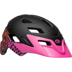 Bell Sidetrack Child Helmet - 47-54cm - Wavy Checks/Matte Pink -Sportfu Bike Gear Shop BEH71584915
