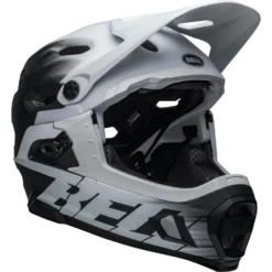Bell Super DH MIPS Full Face Helmet - Matt/Gloss Black/White -Sportfu Bike Gear Shop BEHSUDHMATBLK 1 1
