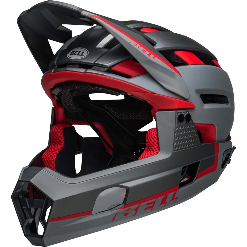 Bell Super Air R MIPS Full Face Helmet - Matt Grey/Red 10 Bell Super Air R MIPS Full Face Helmet - Matt Grey/Red - Image 10