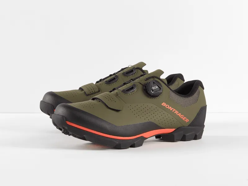 Bontrager Foray MTB Shoes - Olive Grey/Orange 8 Bontrager Foray MTB Shoes - Olive Grey/Orange - Image 8