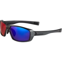 Madison Target Sunglasses - Gloss Crystal Smoke Frame/Blue Mirror Lens -Sportfu Bike Gear Shop CK8805