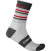 Castelli Gregge 15 Men's Socks - Red/Savile Blue