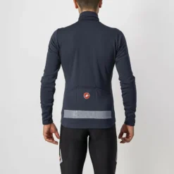 Castelli Puro 3 Thermal Men's Long Sleeve Jersey - Savile Blue/Silver -Sportfu Bike Gear Shop CS18511SavileBLUSILReflex 2
