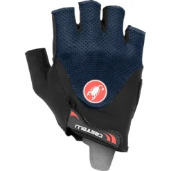 Castelli Arenberg Gel 2 Short Finger Gloves - Black -Sportfu Bike Gear Shop CS19028SavileBLU