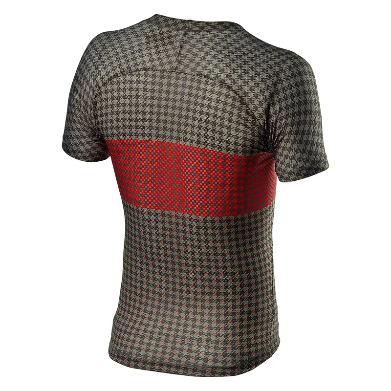 Castelli Pro Mesh Mens Short Sleeve Base Layer Bark - Green/Fiery Red 4 Castelli Pro Mesh Mens Short Sleeve Base Layer Bark - Green/Fiery Red - Image 4