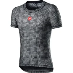 Castelli Pro Mesh Mens Short Sleeve Base Layer Bark - Green/Fiery Red 6 Castelli Pro Mesh Mens Short Sleeve Base Layer Bark - Green/Fiery Red -Sportfu Bike Gear Shop CS21022BlackWhite