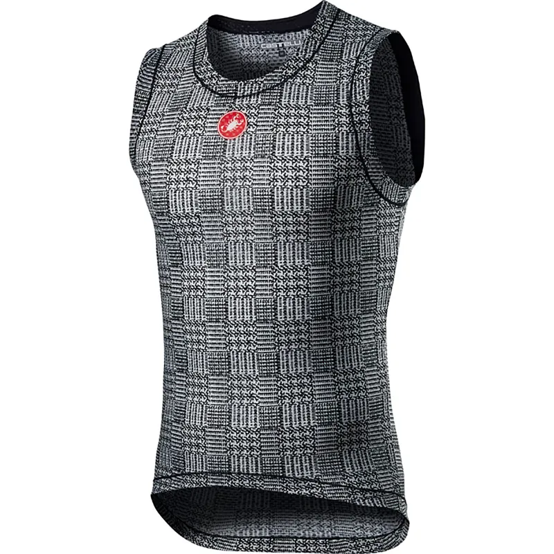 Castelli Pro Mesh Mens Sleeveless Base Layer - Black/White 3 Castelli Pro Mesh Mens Sleeveless Base Layer - Black/White - Image 3