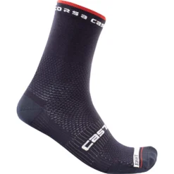 Castelli Rosso Corsa Pro 15 Socks - White -Sportfu Bike Gear Shop CS21026SavileBlue 1