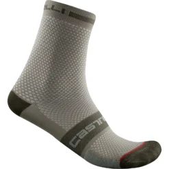 Castelli Superleggera T 12 Men's Socks - Bordeaux -Sportfu Bike Gear Shop CS21030Green 2