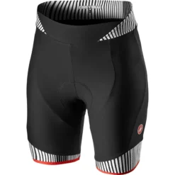 Castelli Illusione Womens Lycra Shorts - Black/White -Sportfu Bike Gear Shop CS21054BlackWhite 1
