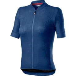 Castelli Promessa Jacquard Womens Short Sleeve Jersey - Red -Sportfu Bike Gear Shop CS21055AgateBlue