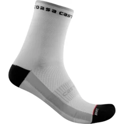 Castelli Rosso Corsa 11 Women's Socks - Black -Sportfu Bike Gear Shop CS21062BlackWhite 1