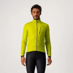 Castelli Go Men's Windproof Jacket - Savile Blue -Sportfu Bike Gear Shop CS21504ChartreuseGray