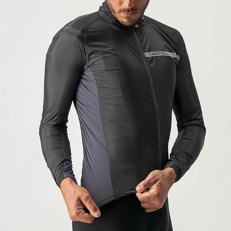 Castelli Squadra Men's Stretch Showerproof Jacket - Light Black/Grey 5 Castelli Squadra Men's Stretch Showerproof Jacket - Light Black/Grey - Image 5