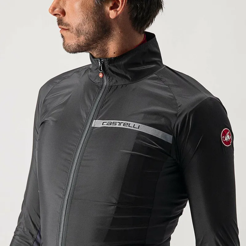 Castelli Squadra Men's Stretch Showerproof Jacket - Light Black/Grey 7 Castelli Squadra Men's Stretch Showerproof Jacket - Light Black/Grey - Image 7