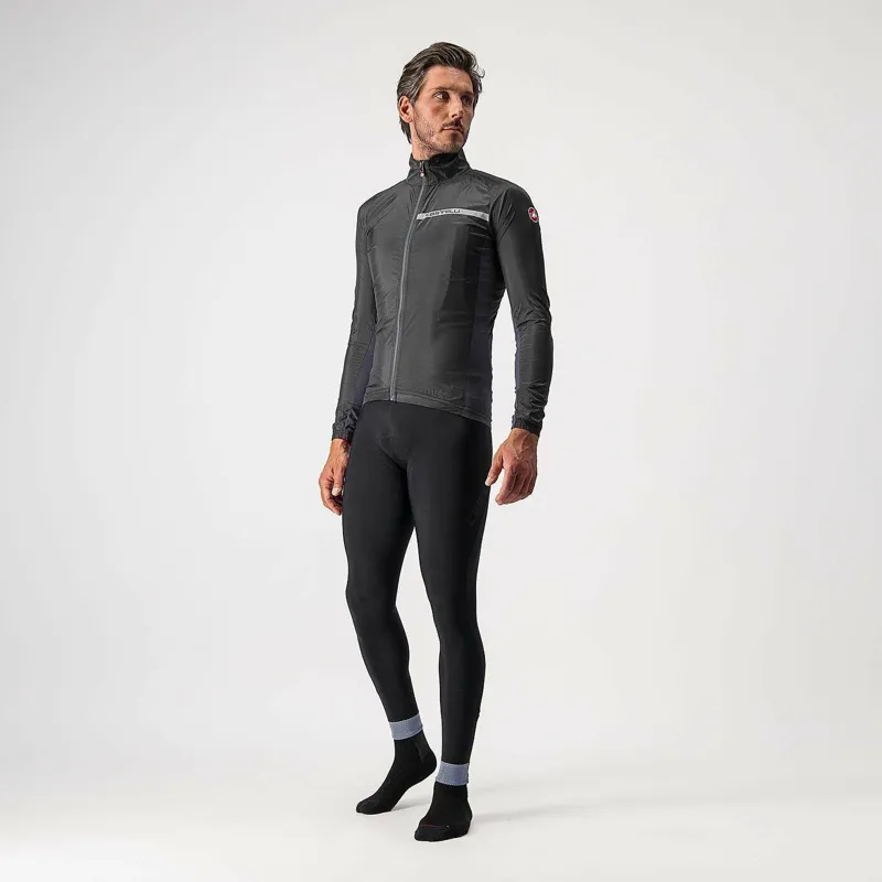 Castelli Squadra Men's Stretch Showerproof Jacket - Light Black/Grey 9 Castelli Squadra Men's Stretch Showerproof Jacket - Light Black/Grey - Image 9