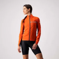 Castelli Squadra Stretch Women's Showerproof Jacket - Yellow Fluo/Grey