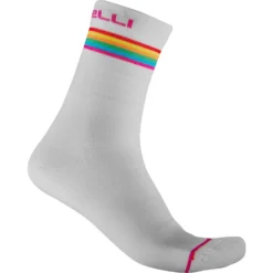 Castelli Go 15 Women's Socks - Melon/Nickel Grey