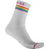 Castelli Go 15 Women's Socks - Dark Grey/White-Red