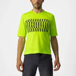 Castelli Trail Tech Men's Technical T-Shirt - Electric Lime/Dark Lime -Sportfu Bike Gear Shop CS220083831 1