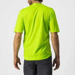 Castelli Trail Tech Men's Technical T-Shirt - Electric Lime/Dark Lime -Sportfu Bike Gear Shop CS220083831 2