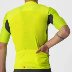Castelli Endurance Elite Men's Short Sleeve Jersey - Electric Lime -Sportfu Bike Gear Shop CS220223831 3