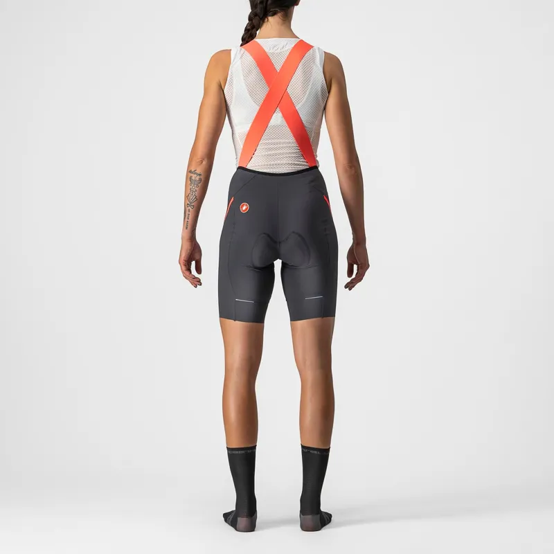 Castelli Velocissima 3 Women's Bib Shorts - Dark Grey/Brilliant Pink 4 Castelli Velocissima 3 Women's Bib Shorts - Dark Grey/Brilliant Pink - Image 4