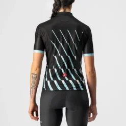 Castelli Pendio Women's Short Sleeve Jersey - Black/Skylight/White