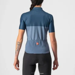 Castelli Velocissima Women's Short Sleeve Jersey - Steel Blue/Ocean