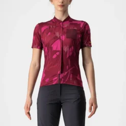 Castelli Unlimited Sentiero Women's Short Sleeve Jersey - Barbaresco Red -Sportfu Bike Gear Shop CS220850911 1