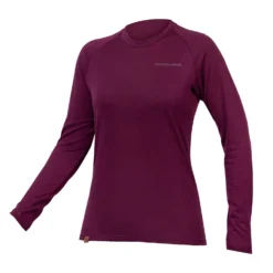 Endura BaaBaa Blend Women's Long Sleeve Baselayer - Paific Blue -Sportfu Bike Gear Shop E6165AU lg 1