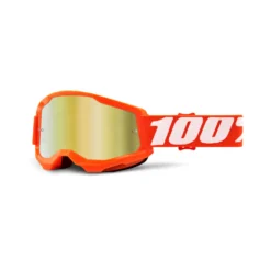100 Percent Strata 2 MTB Goggles - Upsol/Gold Mirror Lens