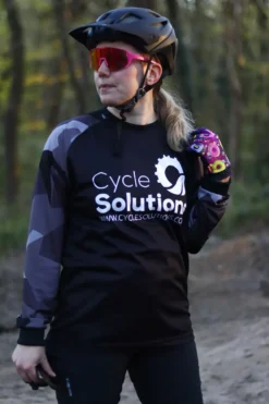 Cycle Solutions Long Sleeve Mountain Bike Jersey - Black/Camo -Sportfu Bike Gear Shop MG 5202
