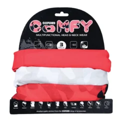 Oxford Comfy Havoc Head/Neck Warmers - 3 Pack - Red -Sportfu Bike Gear Shop NW150 6