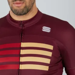 Sportful Wire Short Sleeve Jersey - Red Wine/Red Rumba/Gold -Sportfu Bike Gear Shop SF20008REDWineREDRumbaGLD 4